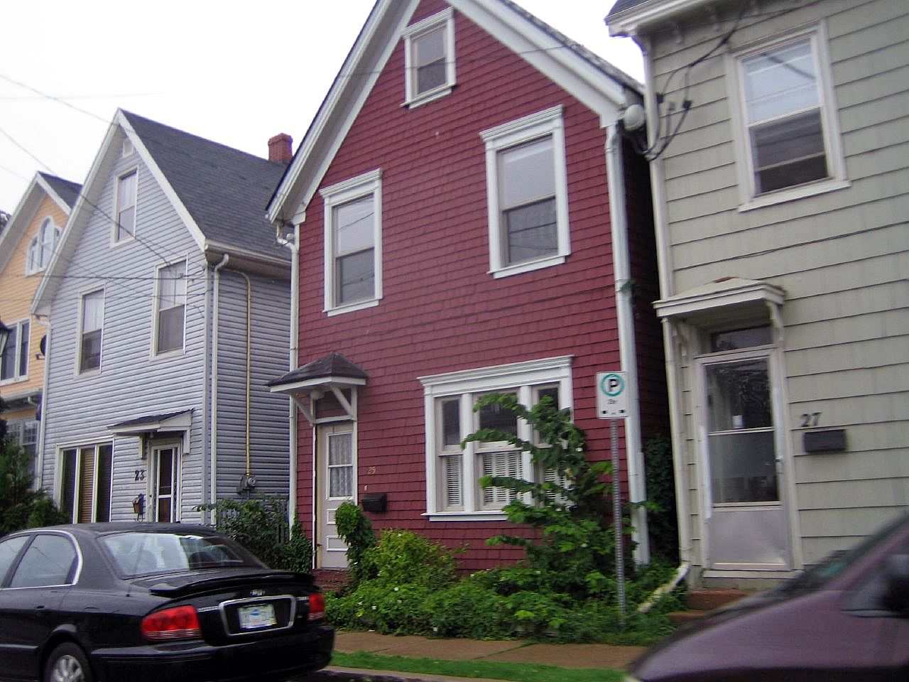Wooden houses on a street in Charlottetown, Prince Edward Island